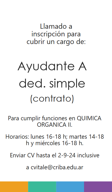 Llamado para cubrir un cargo Ayudante A dedicación simple