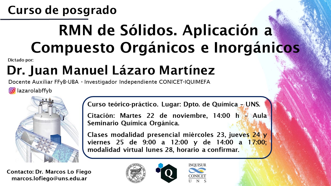 JM Lázaro Martínez Curso RMN de Sólidos