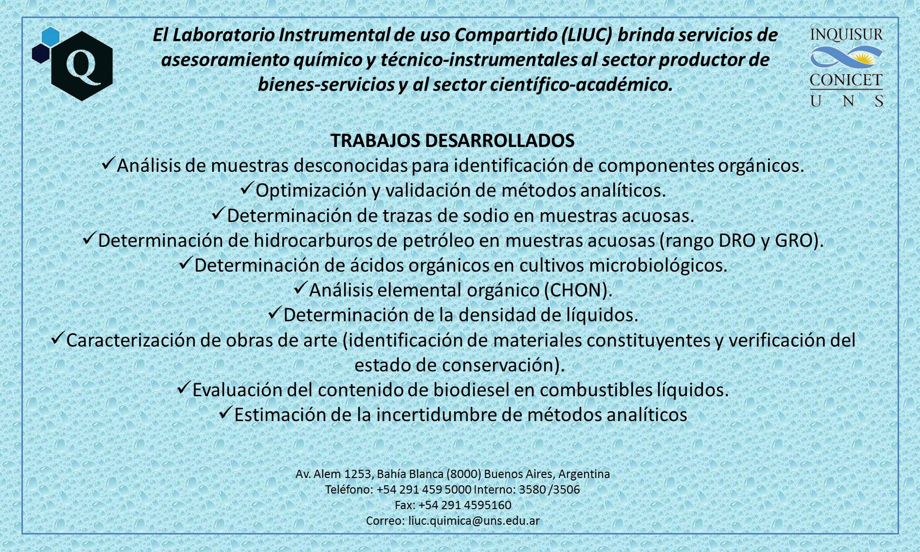 trabajos desarrollados